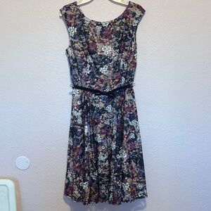 Floral Lace Overlay Dress